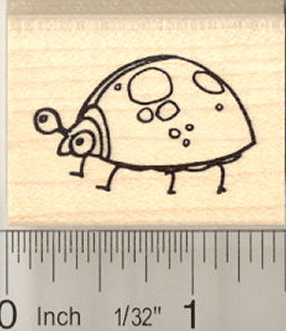Googly Beetle Rubber Stamp