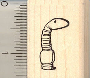 Earthworm Emerging Rubber Stamp