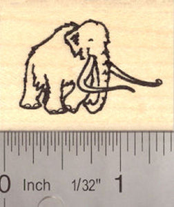 Small Woolly Mammoth Rubber Stamp (Extinct Megafauna)