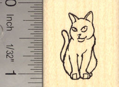 Small Cat Rubber Stamp