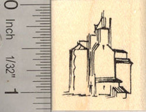 Small Grain Elevator Rubber Stamp