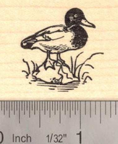 Small Mallard Duck Rubber Stamp