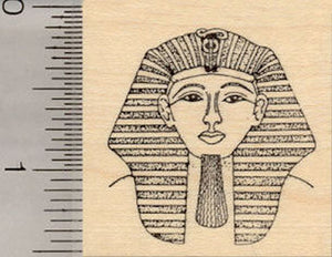 Egyptian King Tut Rubber Stamp, Pharaoh Tutankhamun