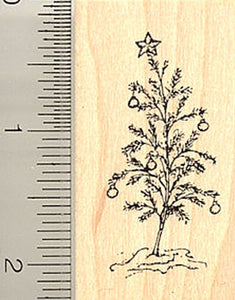 Small Christmas Tree Rubber Stamp