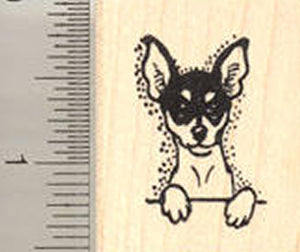 Toy Fox Terrier Dog Rubber Stamp