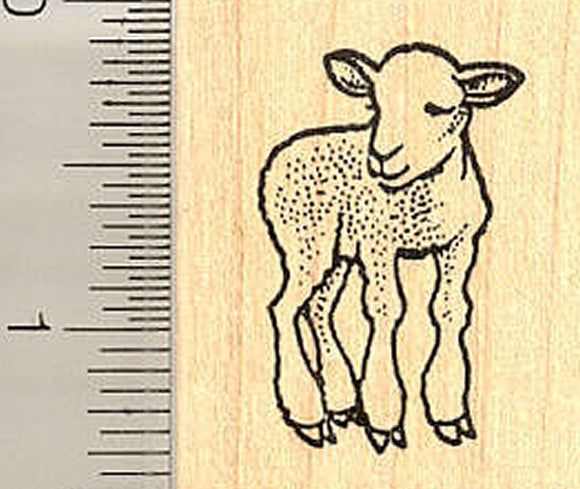 Small Lamb Rubber Stamp, Easter or Spring