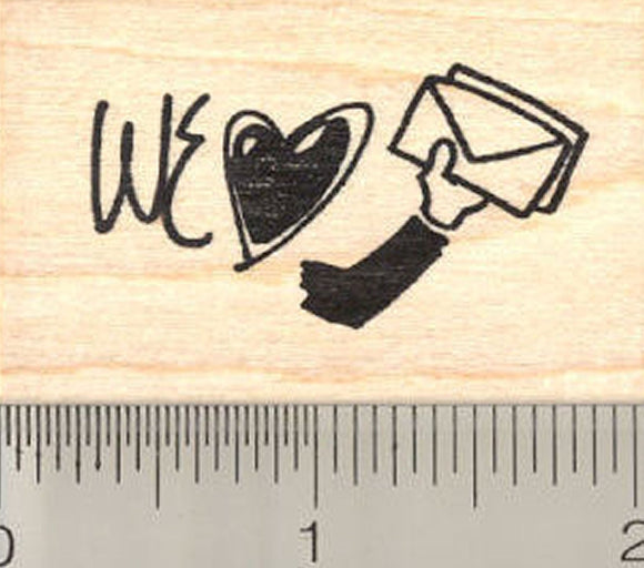 We Love Our Letter Carrier Rubber Stamp