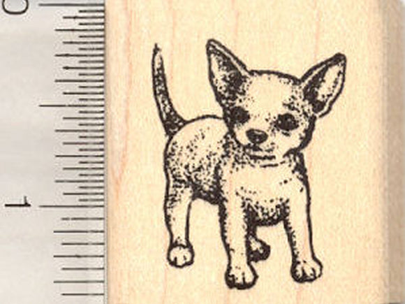 Chihuahua Dog Rubber Stamp