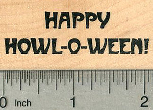 Happy Howl-o-ween! Rubber Stamp