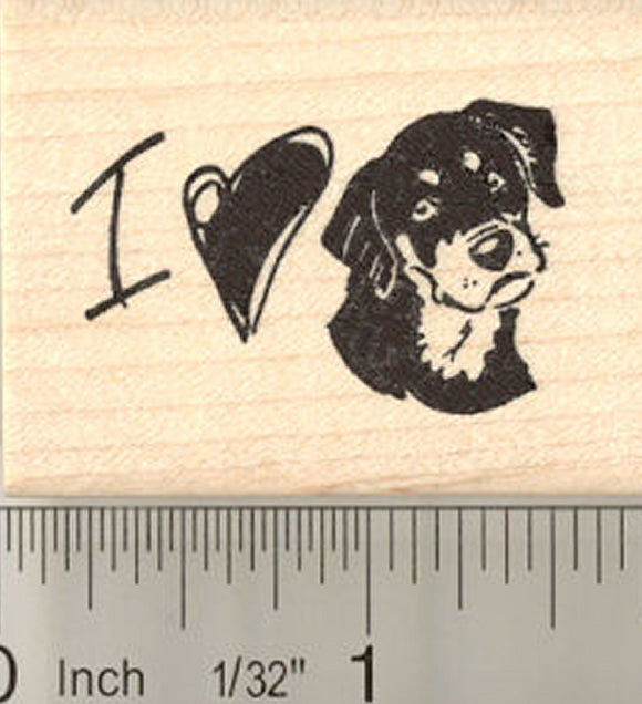 I Love My Dog Rubber Stamp