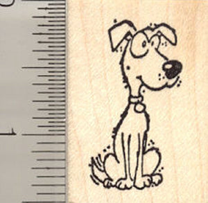 Happy Dog Rubber Stamp
