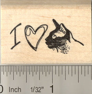 I Love My Burmese Cat Rubber Stamp