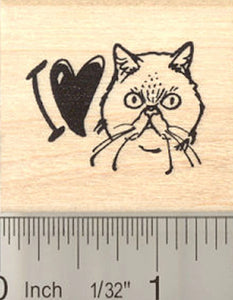 I Love My Persian Cat Rubber Stamp