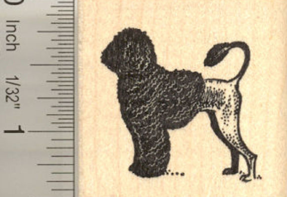 Portuguese Water Dog, Lion Cut Rubber Stamp