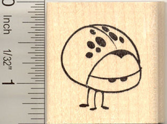 Laid back Lady Bug Rubber Stamp
