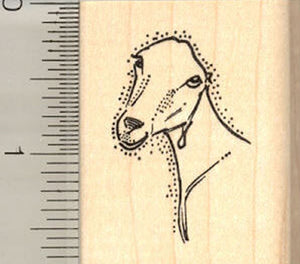 LaMancha Goat Rubber Stamp