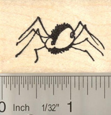 Watchful Spider Rubber Stamp
