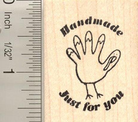 Handmade Thanksgiving Rubber Stamp