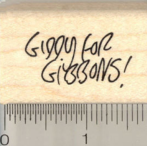 Giddy for Gibbons! Rubber Stamp