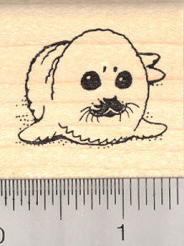 Baby Harp Seal Rubber Stamp