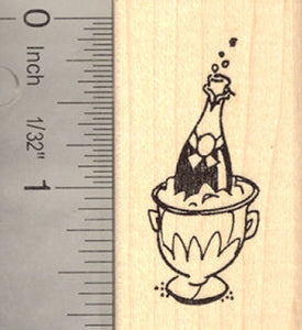 Champagne Rubber Stamp