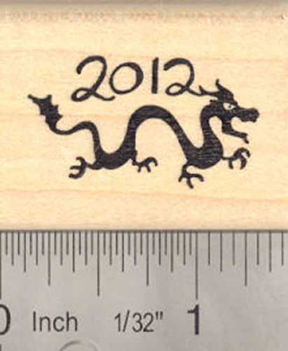Year of the Dragon 2012 Rubber Stamp