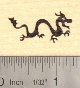 Small Chinese Dragon Rubber Stamp