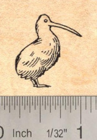 Small New Zealand Kiwi Rubber Stamp, Bird