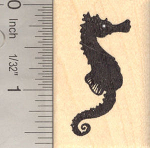 Seahorse Silhouette Rubber Stamp, Sea Horse