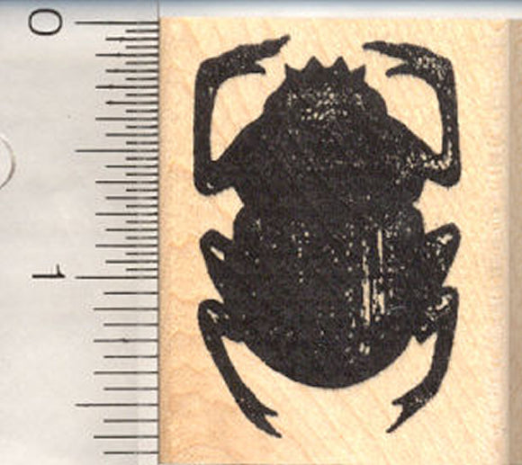 Egyptian Scarab Beetle Rubber Stamp, Symbol of Power