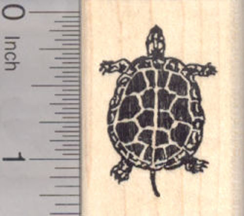 Small Turtle Rubber Stamp