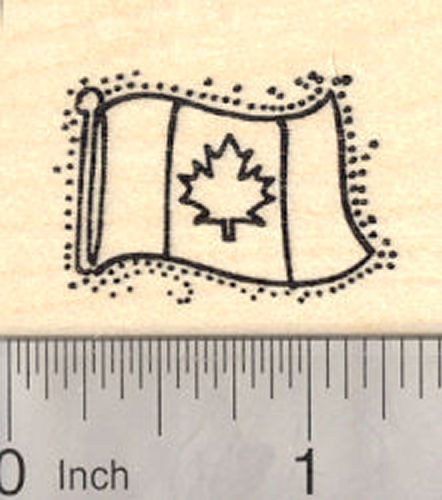 Maple Leaf Flag Rubber Stamp, Flag of Canada