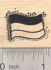 Flag of Germany Rubber Stamp, Bundesflagge und Handelsflagge, German, horizontal