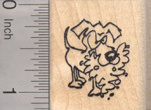 Small Mad Dog Rubber Stamp