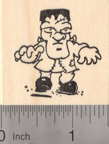 Small Frankenstein Monster Halloween Rubber Stamp