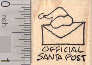 Official Santa Post Christmas Rubber Stamp (great for letters from Santa Claus!)