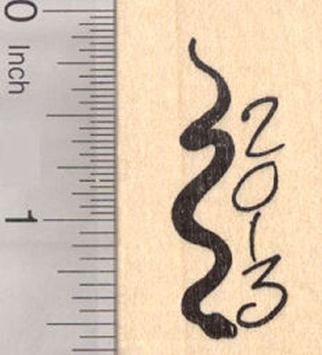 Year of the Snake 2013 Rubber Stamp, Chinese New Year