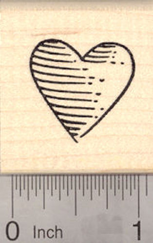 Heart Rubber Stamp, Valentine's Day
