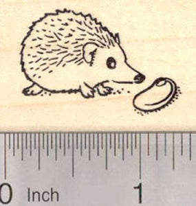 Easter Hedgehog with Jelly Bean Rubber Stamp