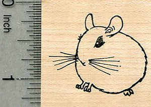 Baby Chinchilla Rubber Stamp