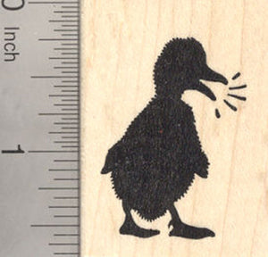 Duck Silhouette Rubber Stamp, Duckling Quacking