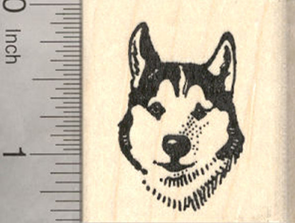 Alaskan Malamute Rubber Stamp, Husky, Sled Dog