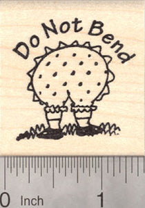 Do Not Bend Rubber Stamp, Gardening Woman