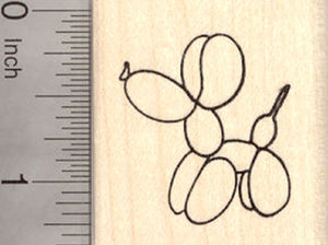 Balloon Animal Dog Rubber Stamp