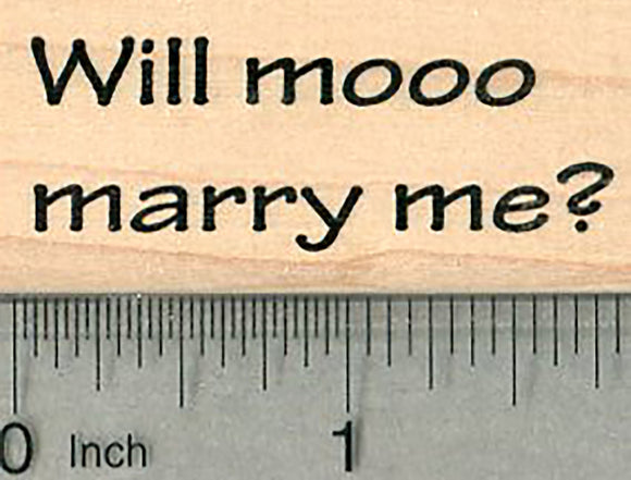Will Moo Marry Me? Rubber Stamp, Engagement or Wedding