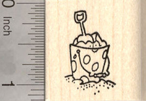 Small Sand Pail Rubber Stamp, Beach Themed Stamps