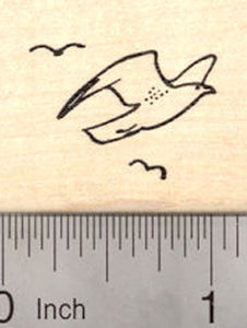 Sea Gull Rubber Stamp, Beach Themed Stamps, Seagull bird