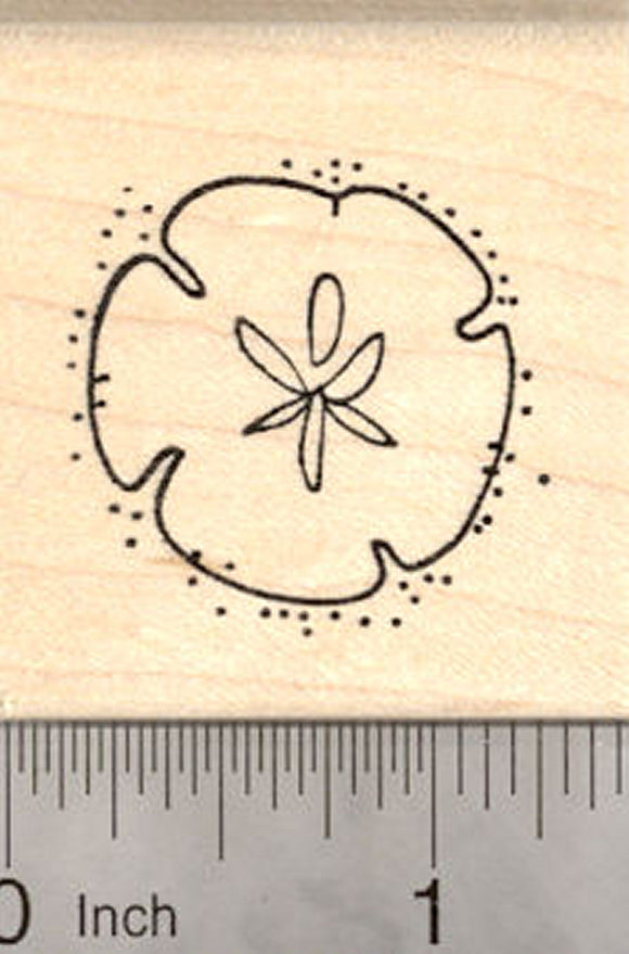 Sand Dollar Rubber Stamp