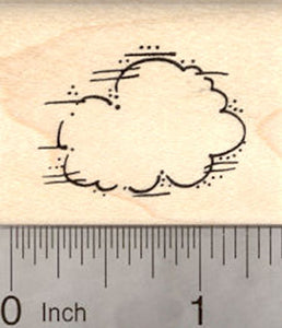 Cloud Rubber Stamp, Meterology, Great for Weather Scenes