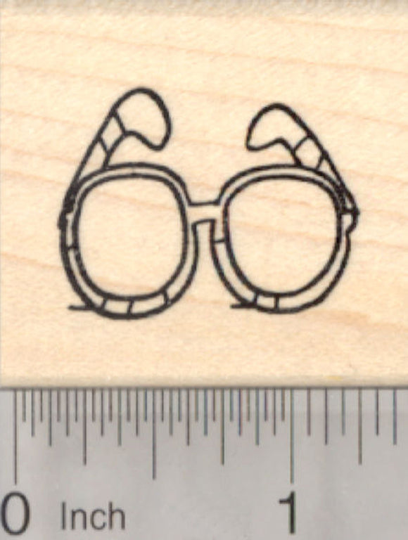 Sunglasses Rubber Stamp, Eye glasses